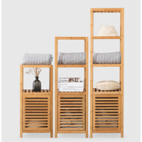 Bamboo Bathroom Shelf   Tower Free Standing Rack Multifunctional Storage Organizer  new design