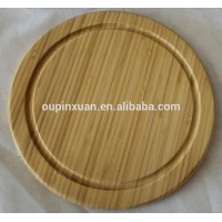 round shaped bamboo cutting board/vegetable board/cheese board with ring grooves